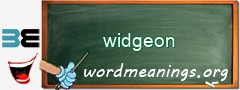 WordMeaning blackboard for widgeon